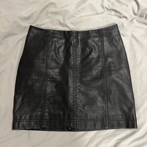 Free People Faux Leather Mini Skirt